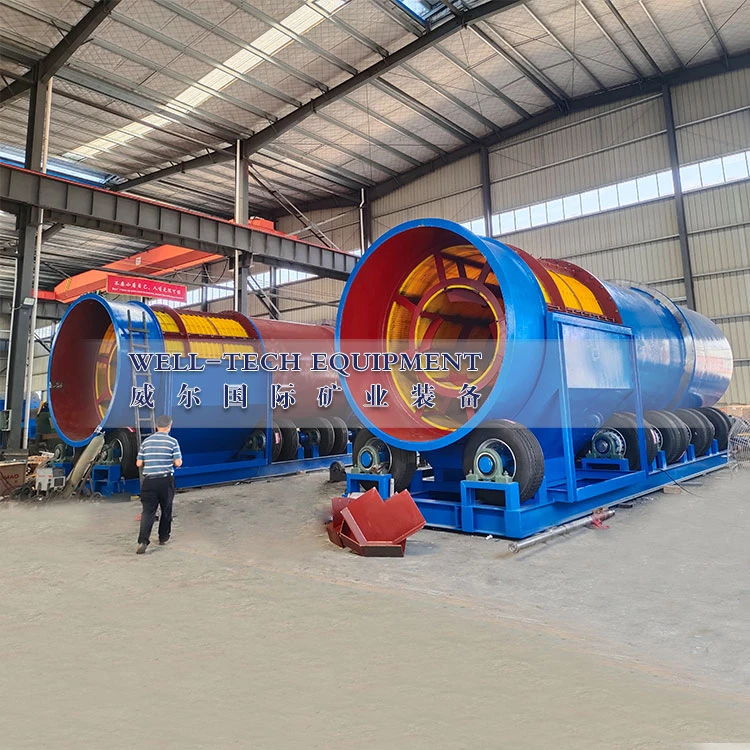 Rotary drum scrubber Rotary drum scrubber
